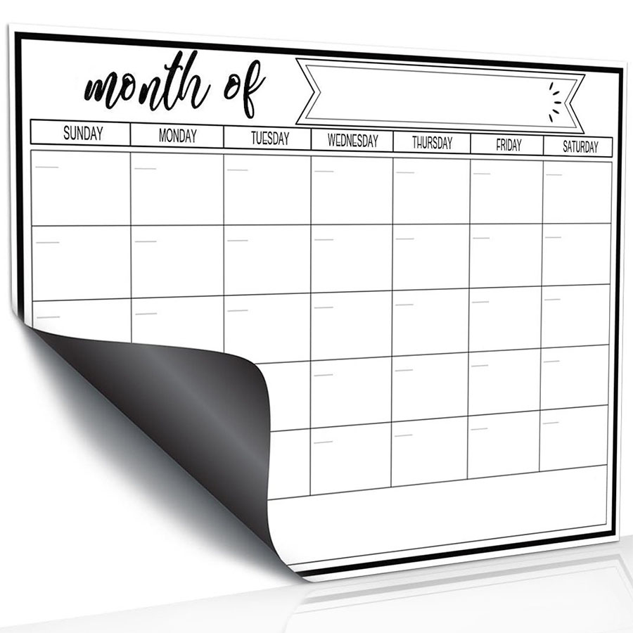 Dry Erase Weekly - Magnetische whiteboard-sticker voor de koelkast, wekelijkse