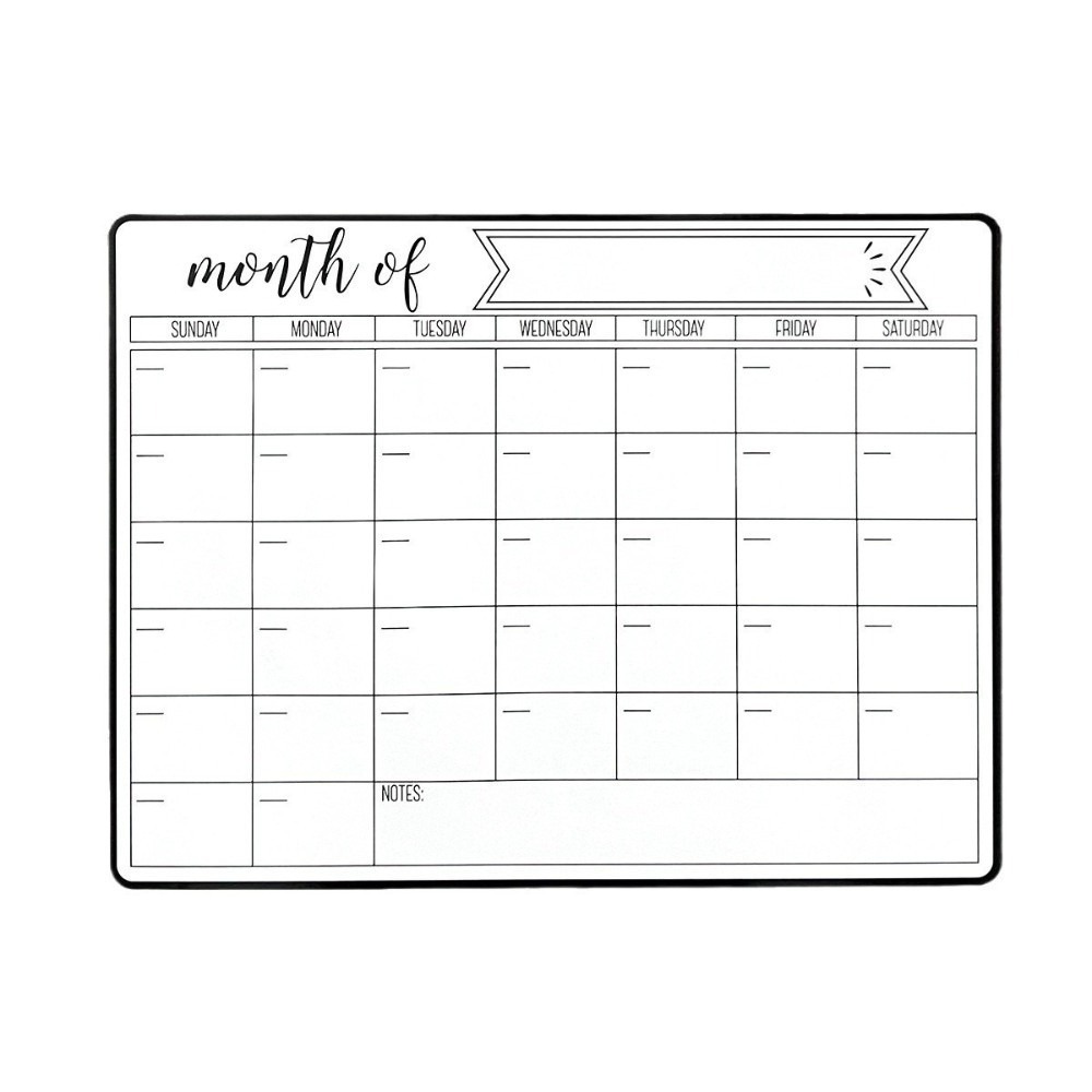 Dry Erase Weekly - Draagbare magnetische droog uitwisbare kalender Gemakkelijk