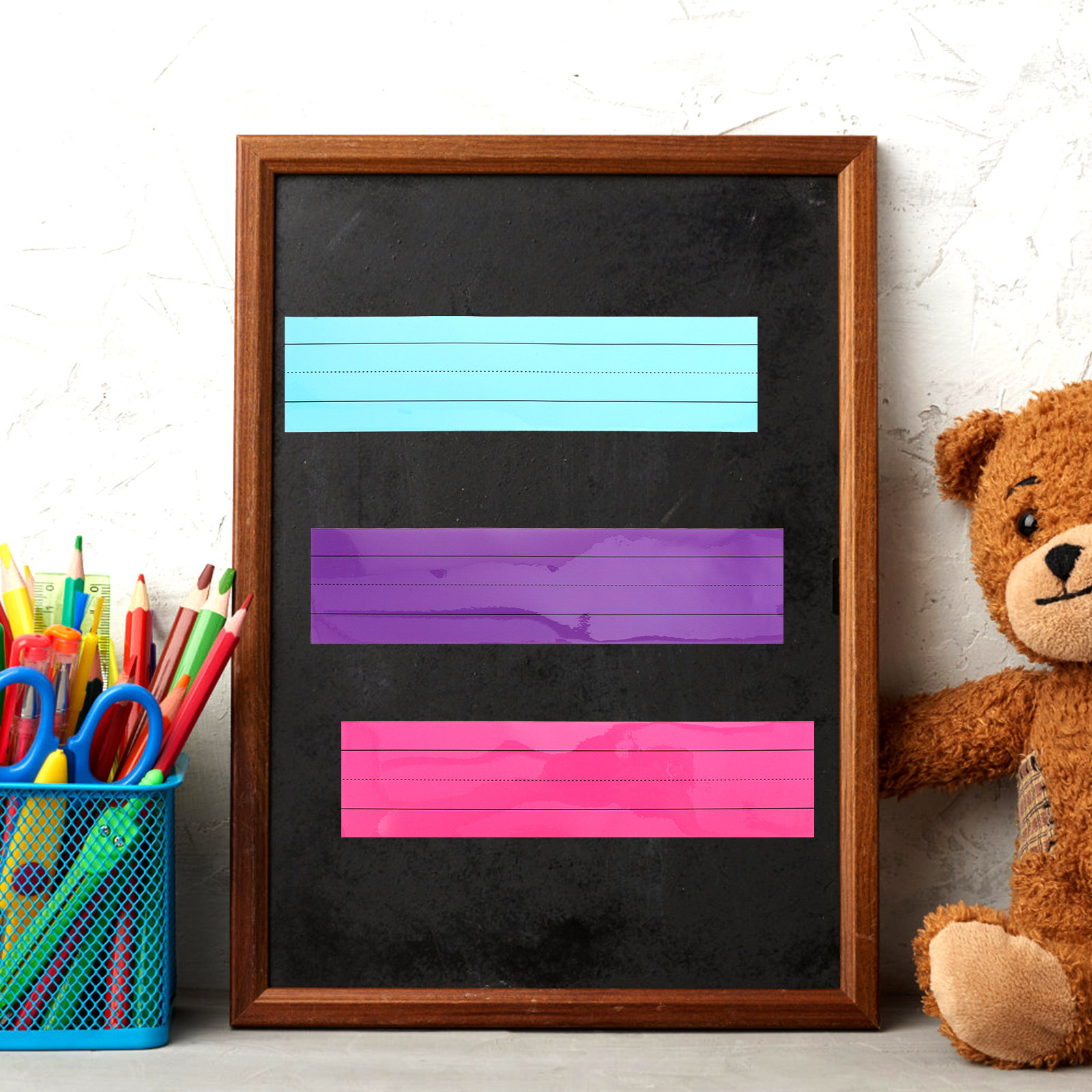 Dry Erase Weekly - 3 stuks magnetisch beklede zinststrips, droog