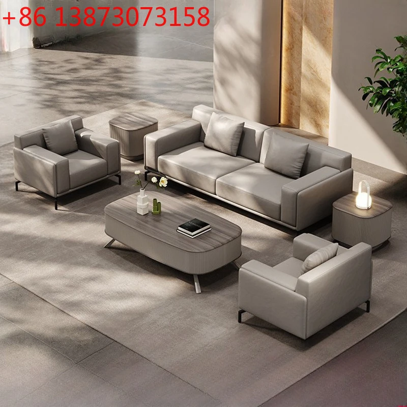Office Furniture First - Lederen kantoorbankcombinatie, receptieruimte meubilair, eerste laag