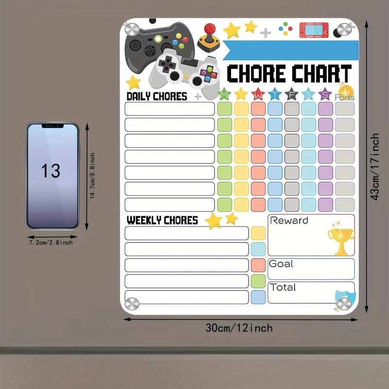 Dry Erase Weekly - 1pc Magnetische karweidashboard - Herbruikbaar gedragsschema,