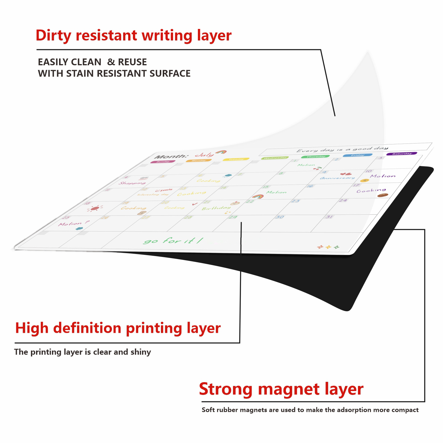 Magnetische kalender voor de k - Dry Erase Weekly recensie en prijs