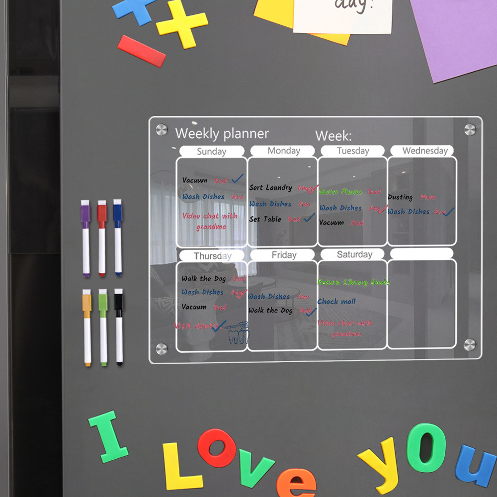 Koelkastmagneet Kalenderbord W - Dry Erase Weekly recensie en prijs