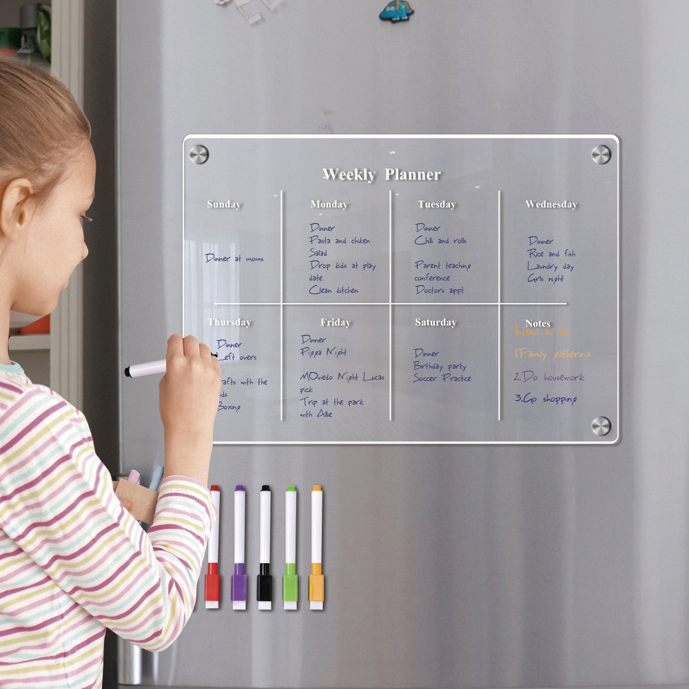 Koelkastmagneet Kalenderbord W - Dry Erase Weekly recensie en prijs