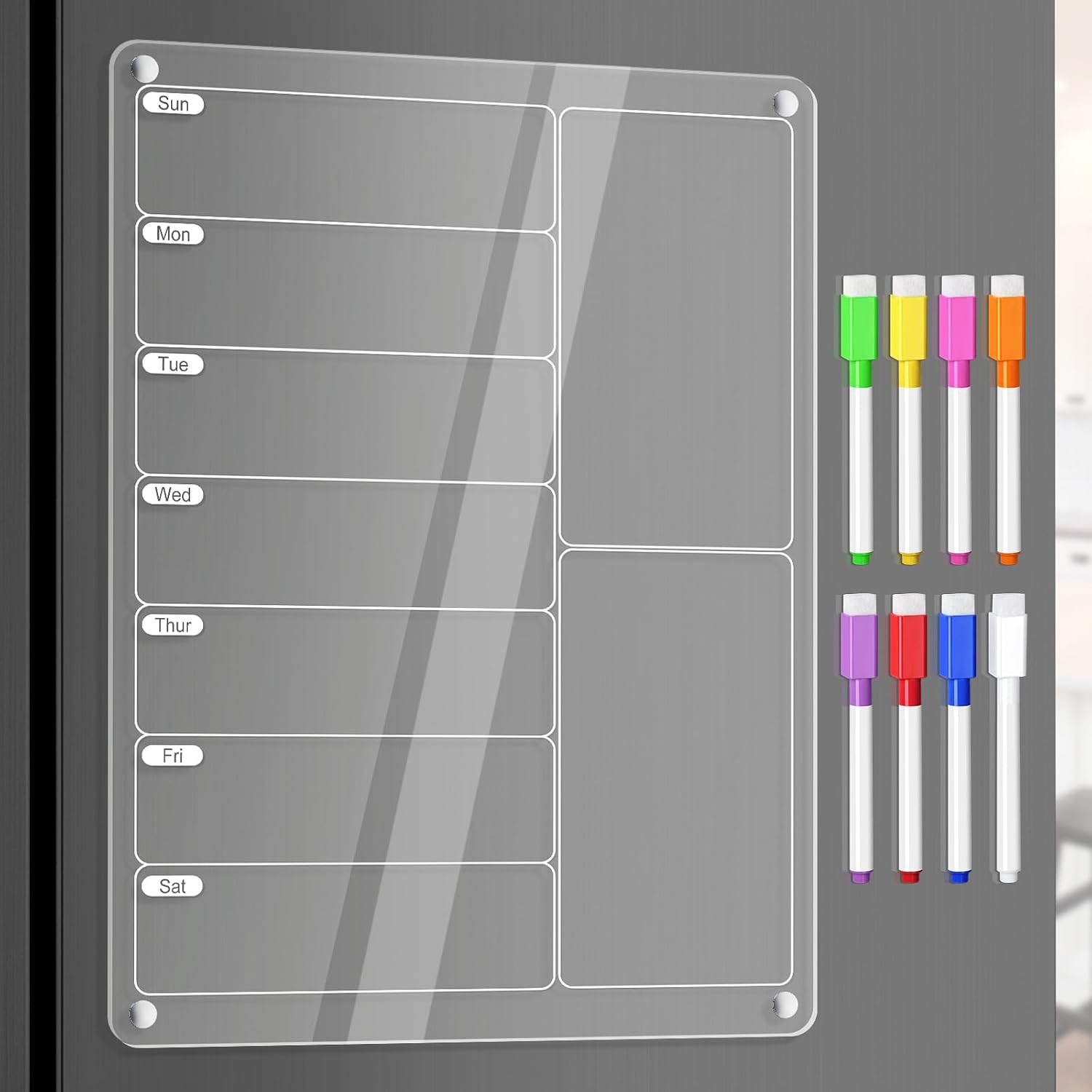 Heldere acryl magnetische koel - Dry Erase Weekly recensie en prijs