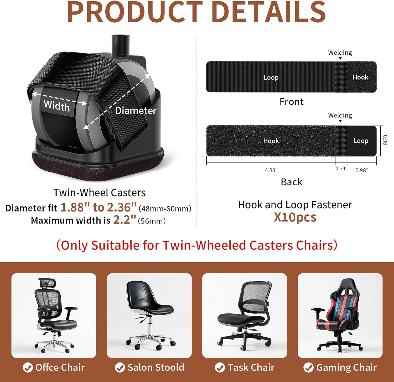 5 STKS Stoelbeenbeschermers Bu - Work Office Furniture recensie en prijs