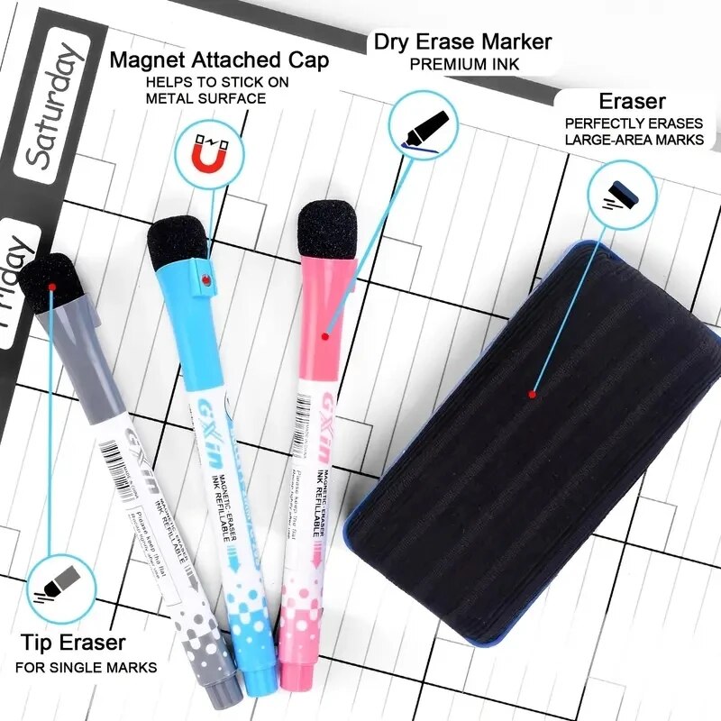 1 Set Magnetische Koelkast Dro - Dry Erase Weekly recensie en prijs