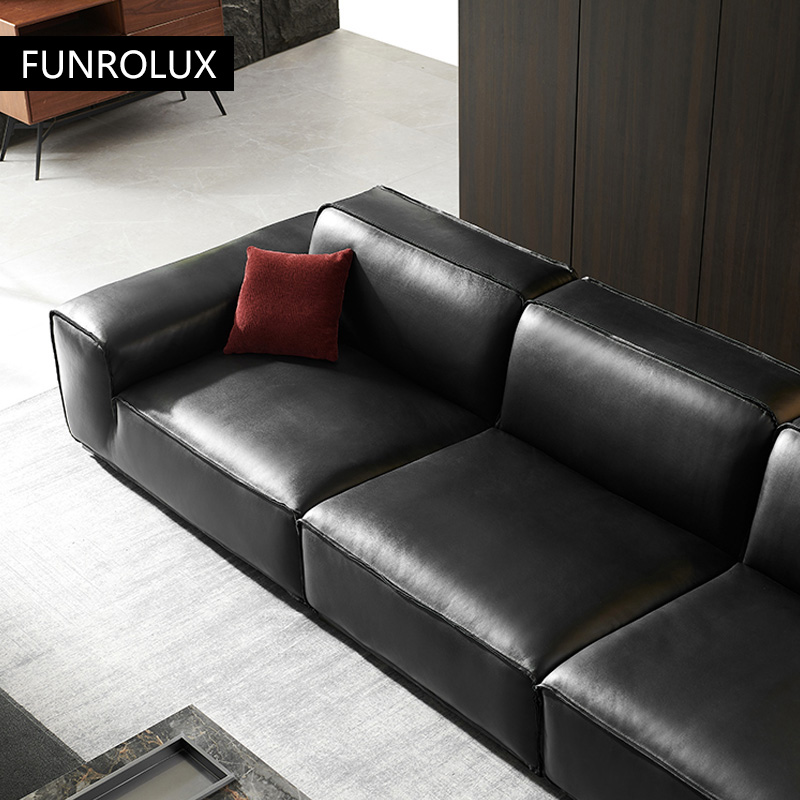 Grote zwarte koe lederen bank  - Office Furniture First recensie en prijs