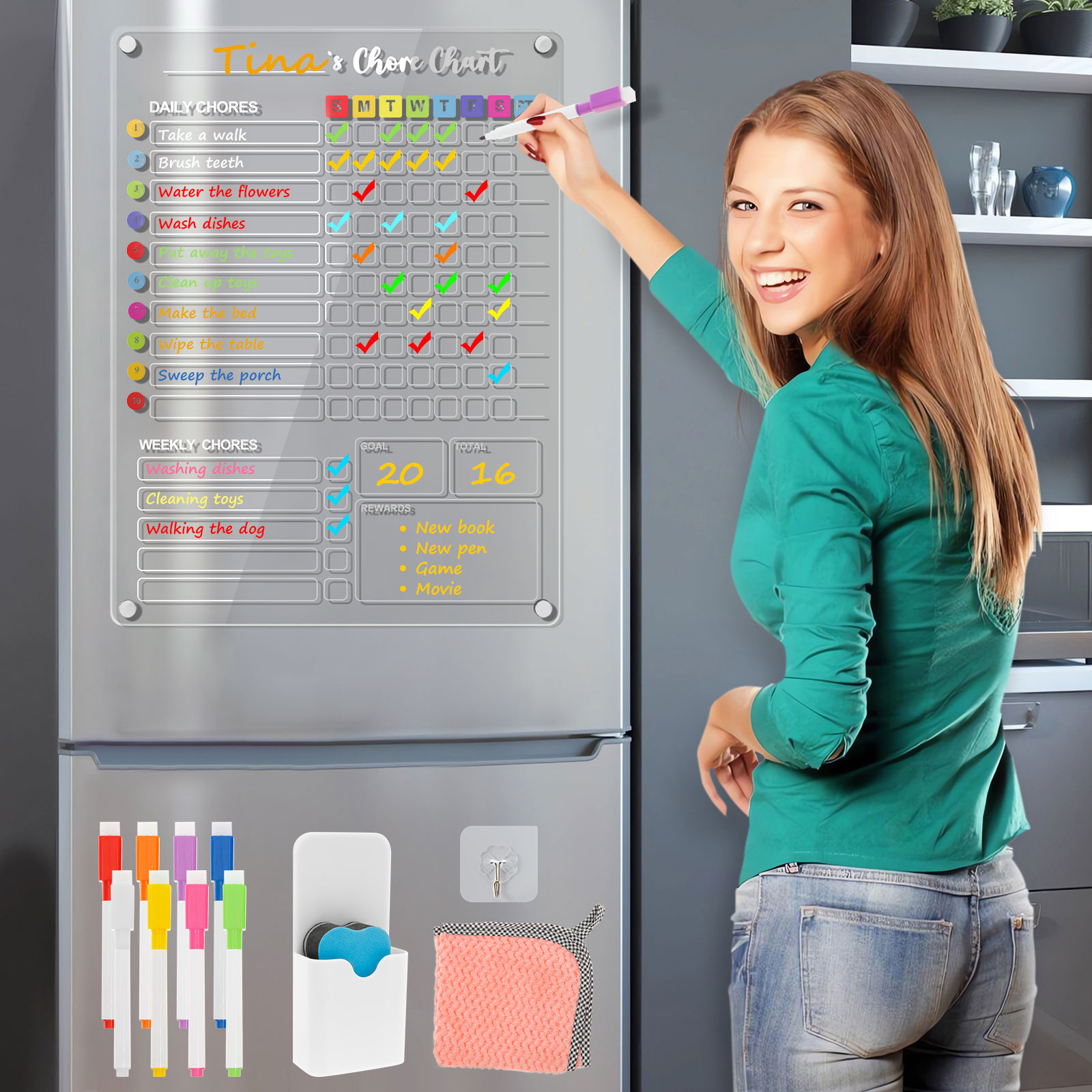 Magnetisch droog uitwisbaar bo - Dry Erase Weekly recensie en prijs