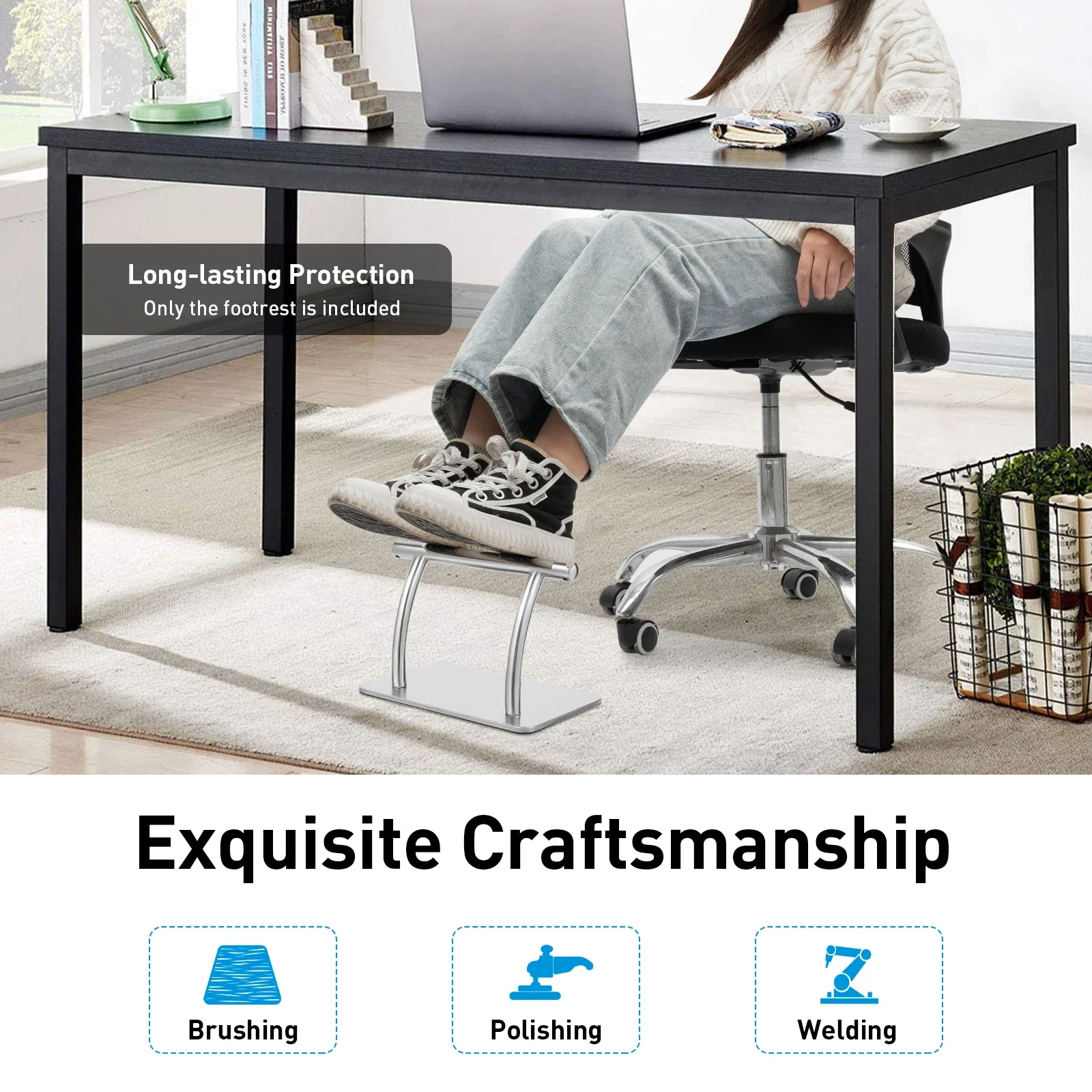 Roestvrijstalen voetsteun voor - Work Office Furniture recensie en prijs