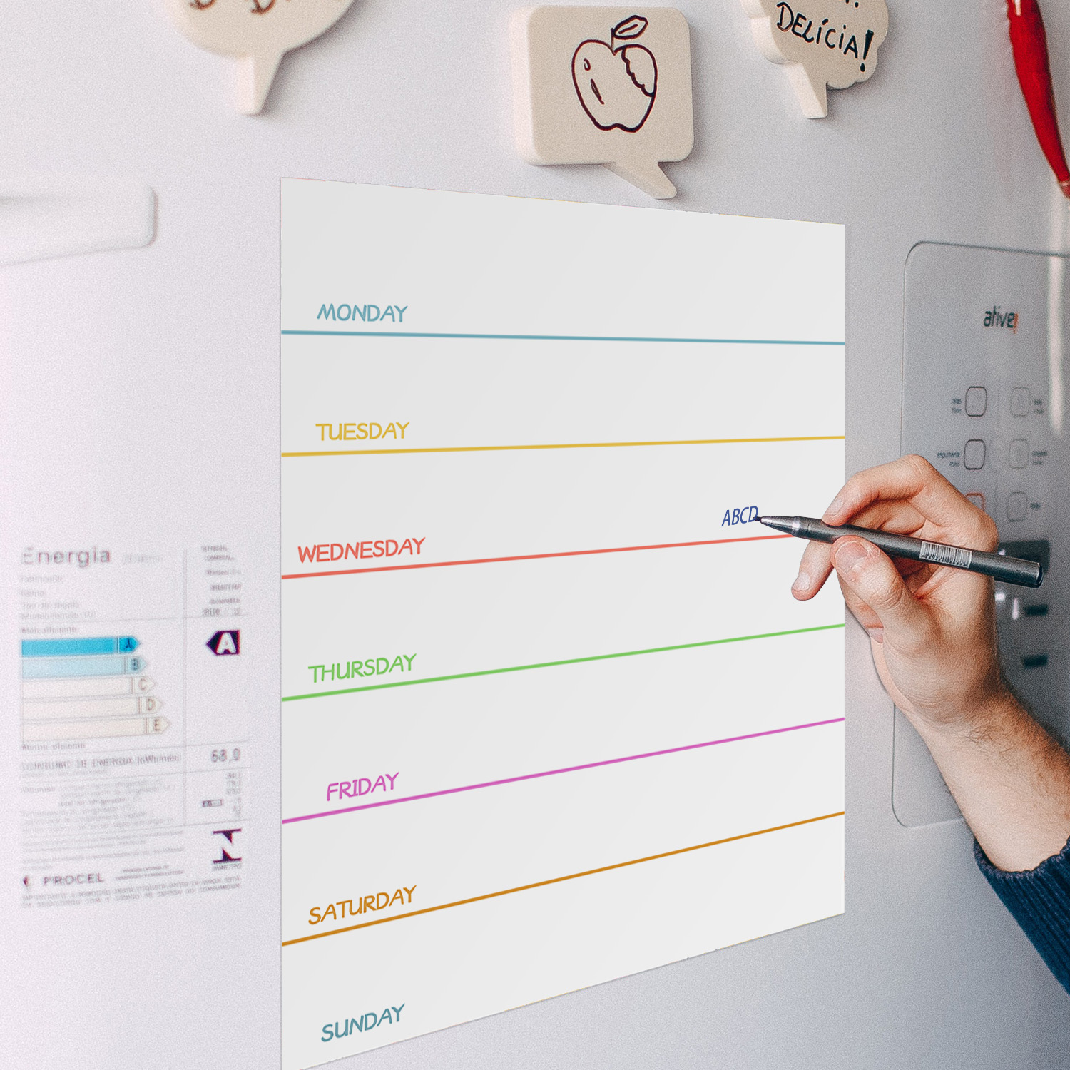 Magnetische wekelijkse planner - Dry Erase Weekly recensie en prijs